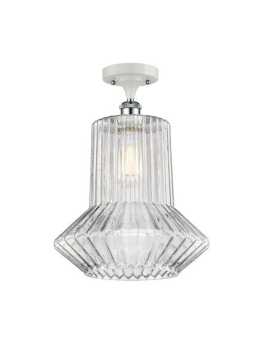 Innovations 516-1C-WPC-G212-LED LED Semi-Flush Mount, White Polished Chrome