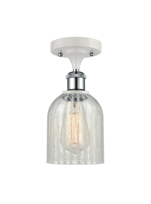 Innovations 516-1C-WPC-G2511 One Light Semi-Flush Mount, White Polished Chrome