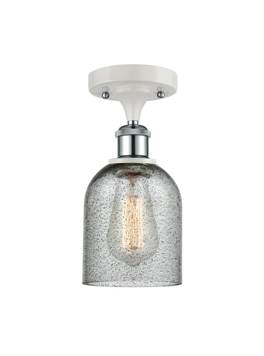 Innovations 516-1C-WPC-G257 One Light Semi-Flush Mount, White Polished Chrome