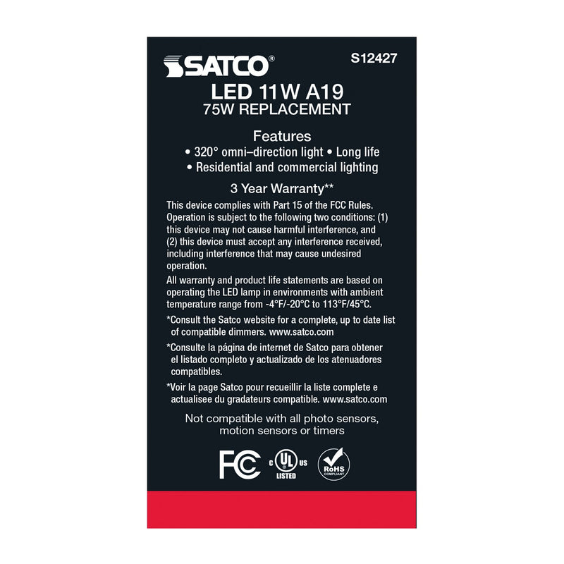 Satco S12427 Light Bulb, Soft White