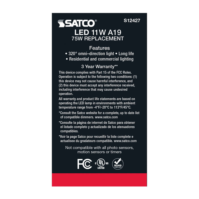 Satco S12427 Light Bulb, Soft White