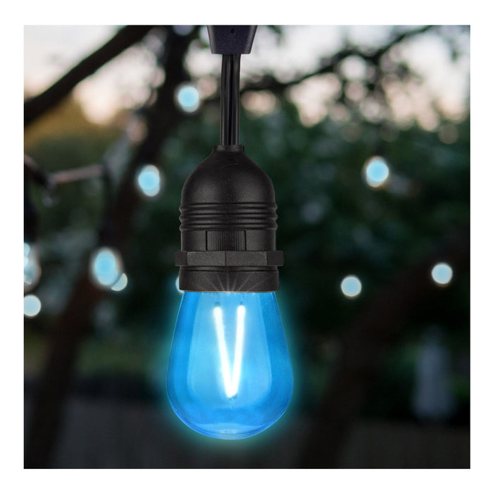 Satco S8023 Light Bulb, Transparent Blue