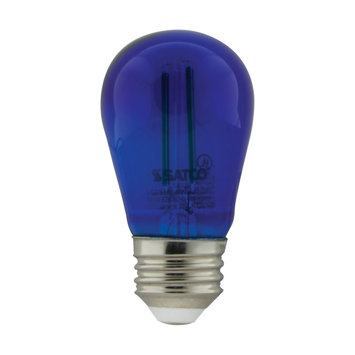 Satco S8023 Light Bulb, Transparent Blue