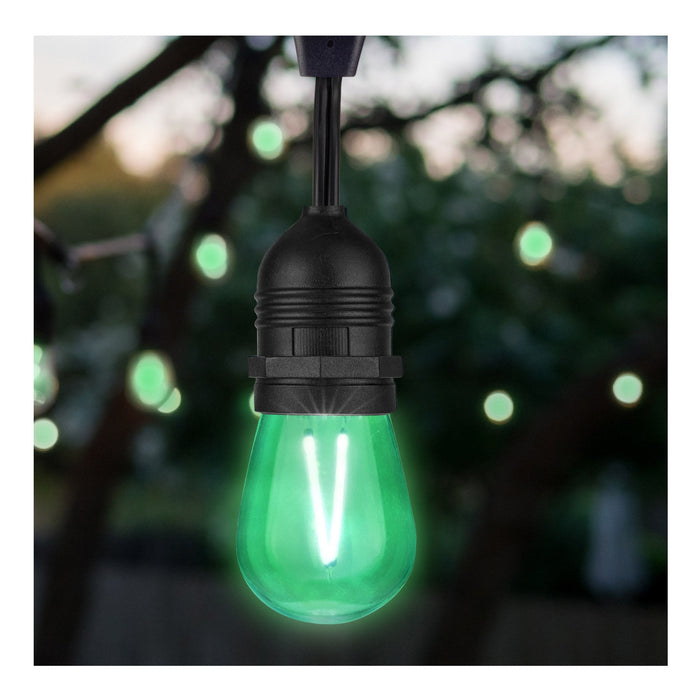 Satco S8024 Light Bulb, Transparent Green