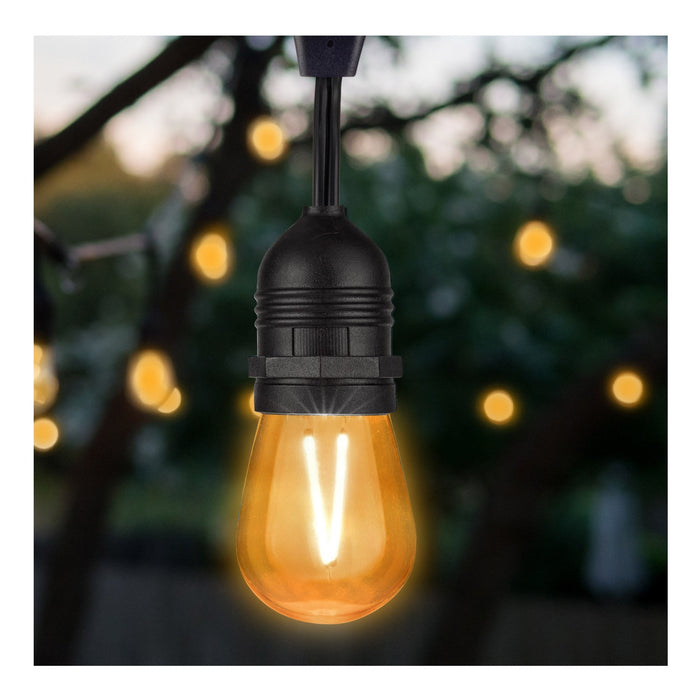 Satco S8026 Light Bulb, Transparent Orange