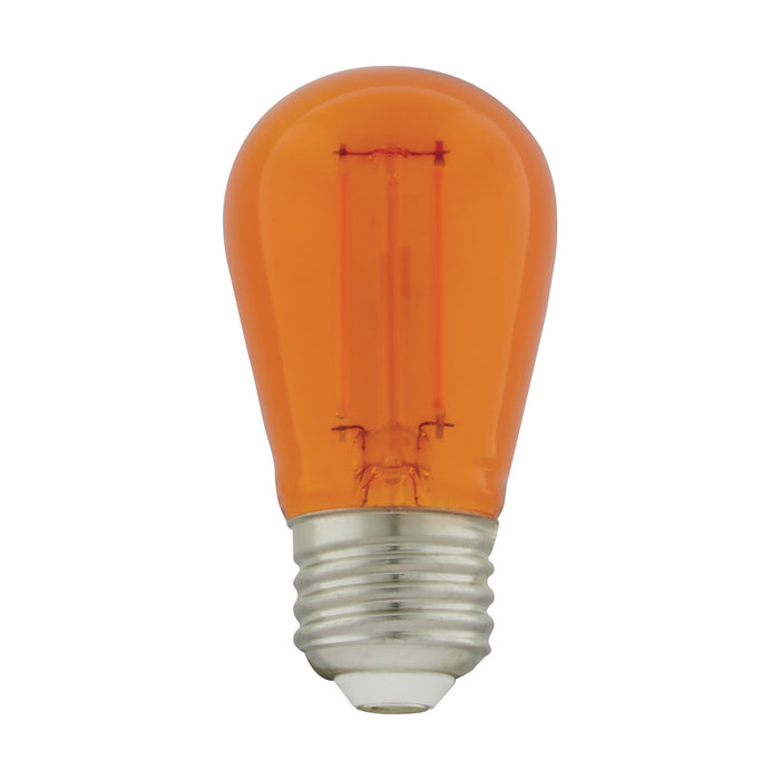 Satco S8026 Light Bulb, Transparent Orange