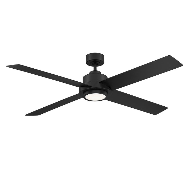 Meridian M2011MBKRV 56" Ceiling Fan, Matte Black