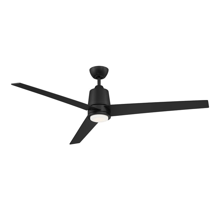 Meridian M2013MBKRV 56" Ceiling Fan, Matte Black