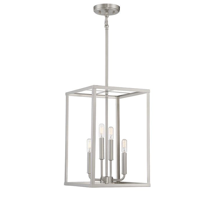 Meridian M30008BN Four Light Pendant, Brushed Nickel