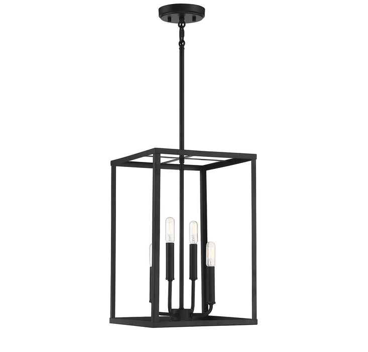 Meridian M30008MBK Four Light Pendant, Matte Black