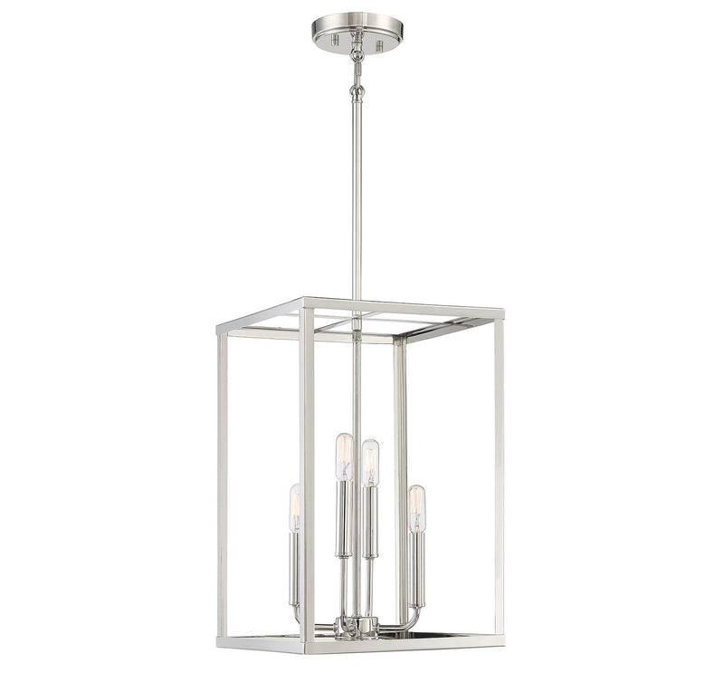 Meridian M30008PN Four Light Pendant, Polished Nickel