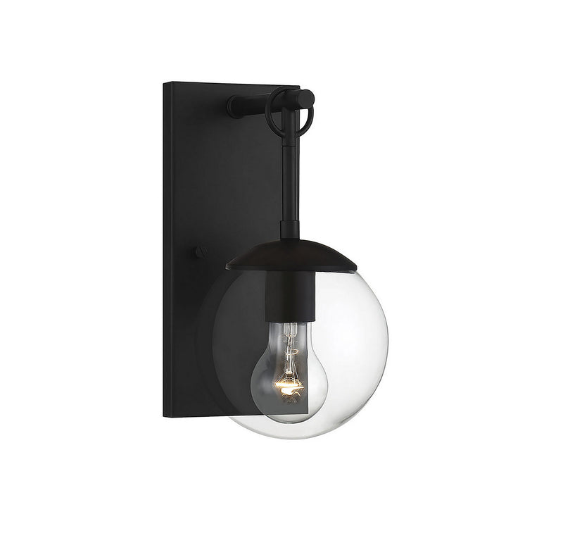 Meridian M50029BK One Light Outdoor Wall Sconce, Matte Black