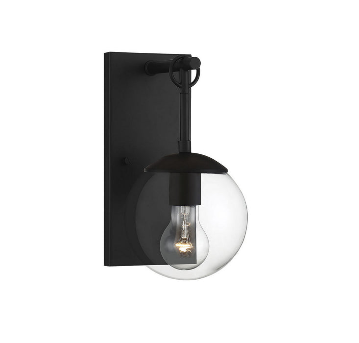 Meridian M50029BK One Light Outdoor Wall Sconce, Matte Black