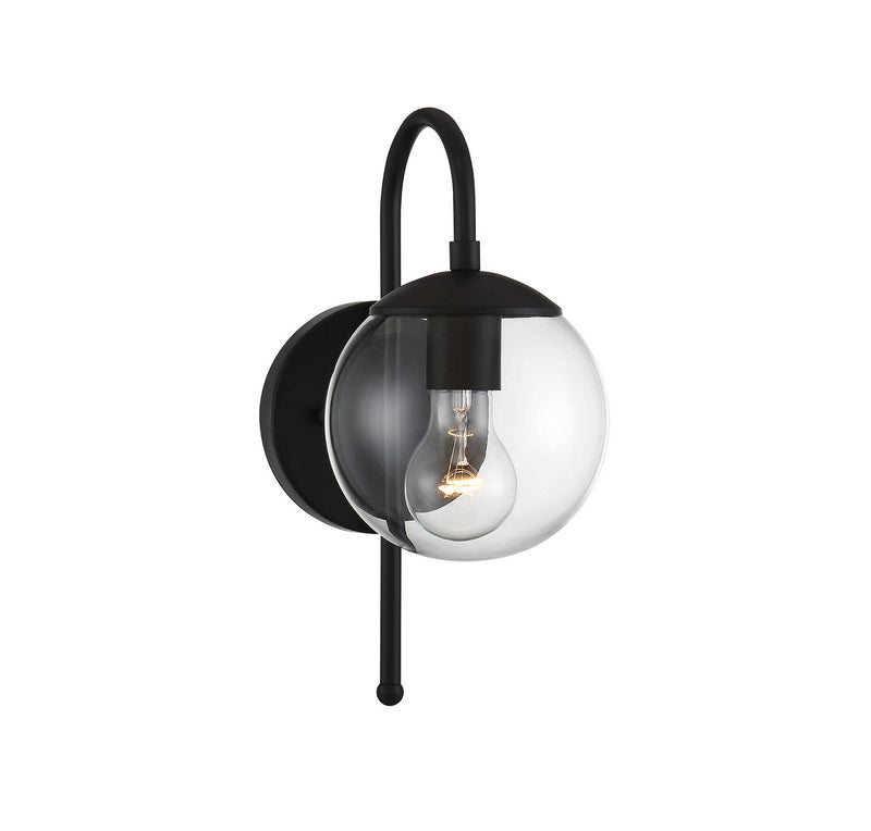 Meridian M50030BK One Light Outdoor Wall Sconce, Matte Black