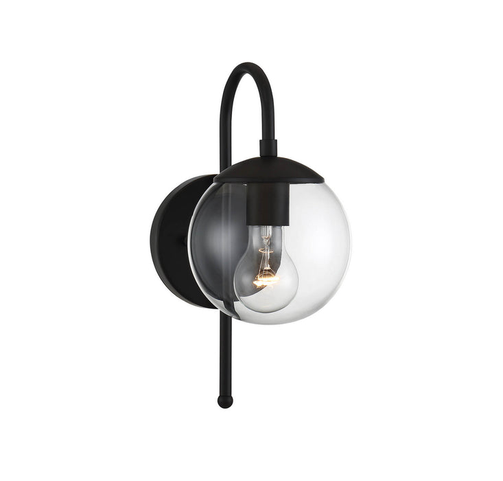 Meridian M50030BK One Light Outdoor Wall Sconce, Matte Black