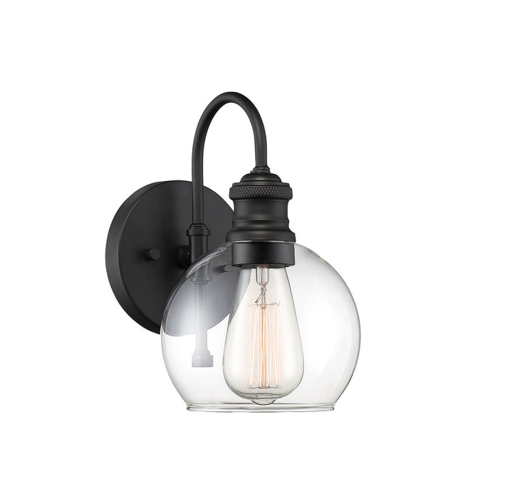 Meridian M50040BK One Light Outdoor Wall Sconce, Matte Black
