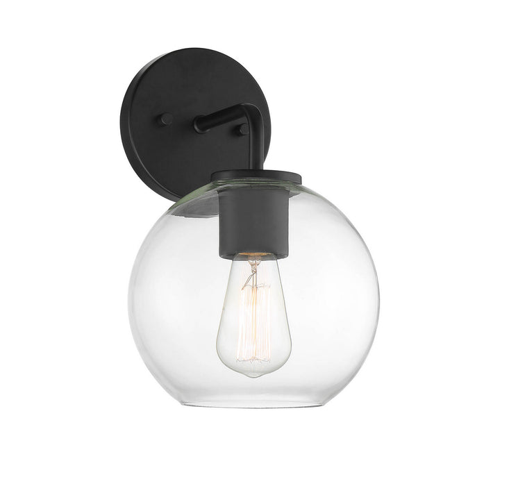 Meridian M50044BK One Light Outdoor Wall Sconce, Matte Black