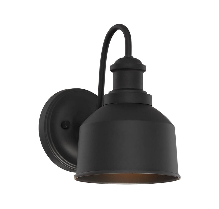 Meridian M50046BK One Light Outdoor Wall Sconce, Matte Black