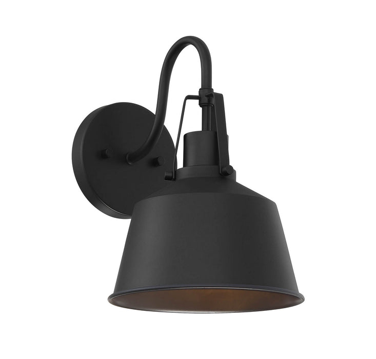 Meridian M50049BK One Light Outdoor Wall Sconce, Matte Black
