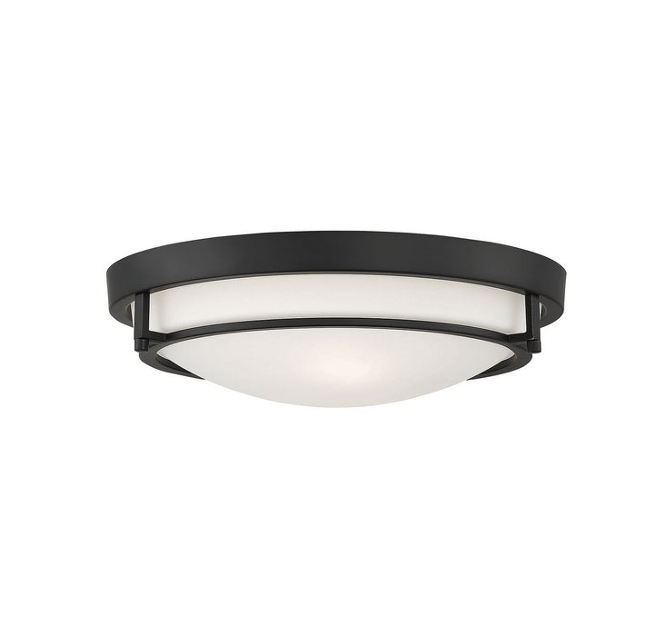 Meridian M60019MBK Two Light Semi-Flush Mount, Matte Black