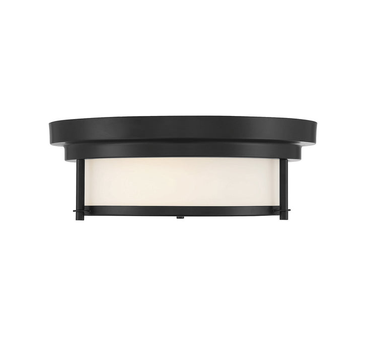 Meridian M60062MBK Two Light Flush Mount, Matte Black