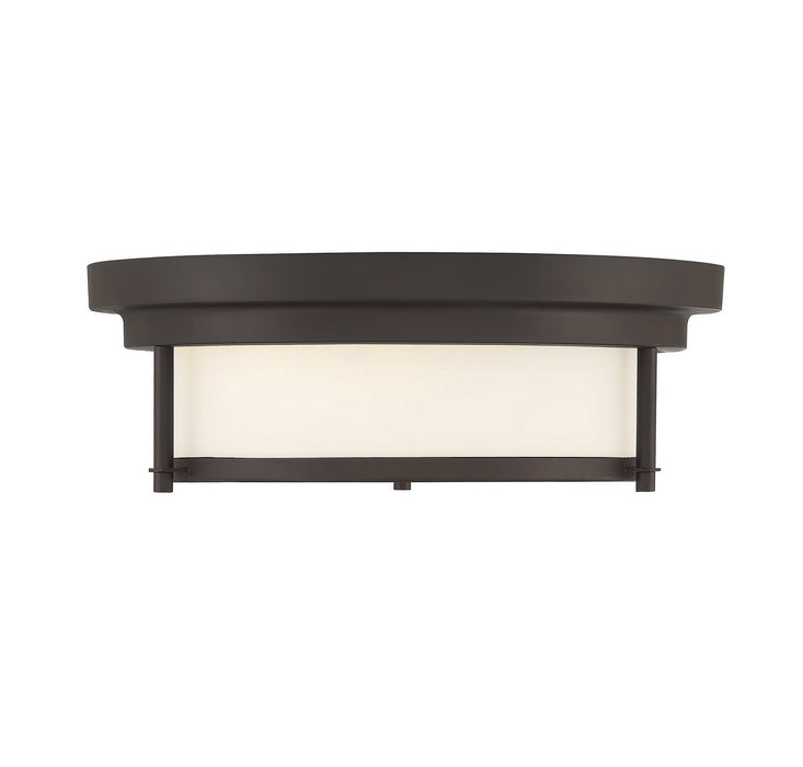 Meridian M60062ORB Two Light Flush Mount, Oil Rubbed Bronze