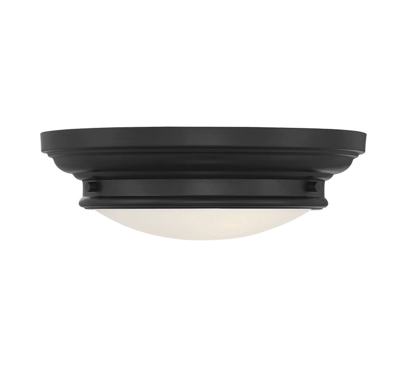 Meridian M60063MBK Two Light Flush Mount, Matte Black