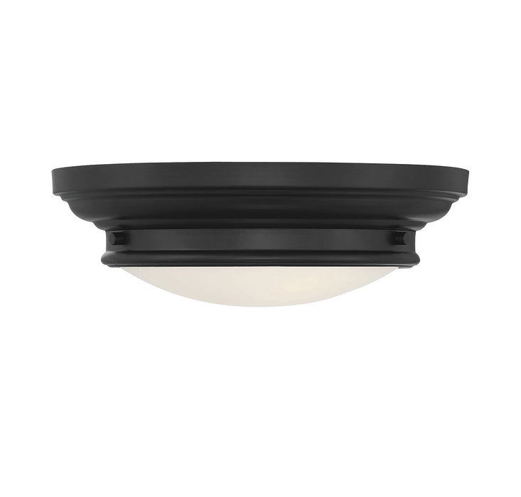 Meridian M60063MBK Two Light Flush Mount, Matte Black