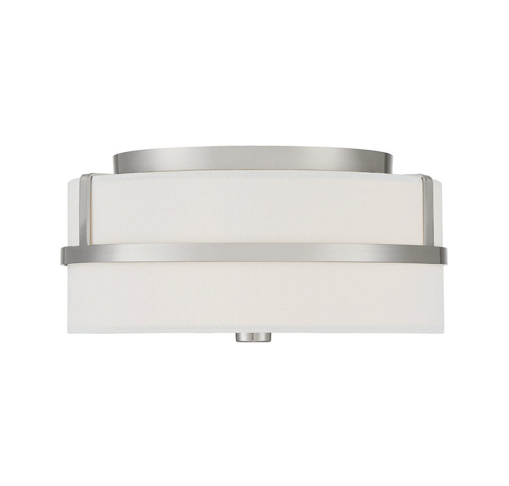 Meridian M60065BN Two Light Flush Mount, Brushed Nickel