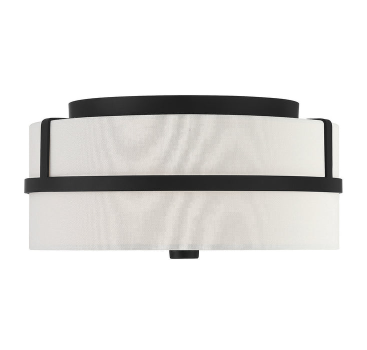Meridian M60065MBK Two Light Flush Mount, Matte Black