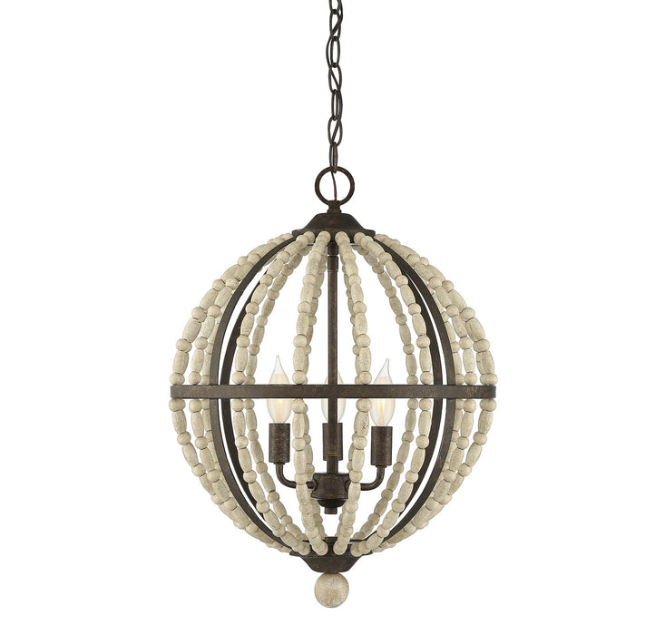 Meridian M70099AV Three Light Pendant, Avignon
