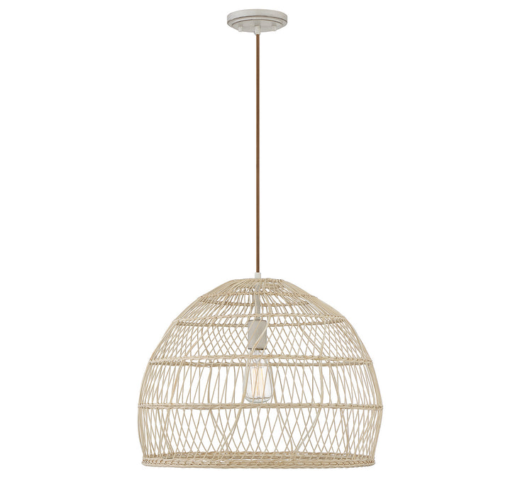 Meridian M70106NR One Light Pendant, Natural Rattan with a Matching Socket