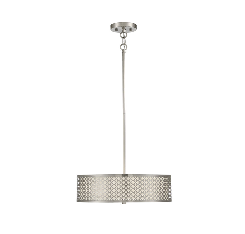 Meridian M70108BN Three Light Pendant, Brushed Nickel