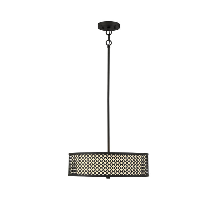 Meridian M70108MBK Three Light Pendant, Matte Black