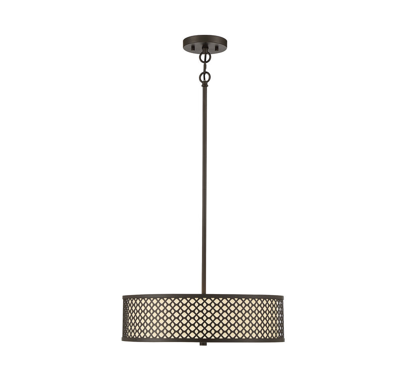 Meridian M70108ORB Three Light Pendant, Oil Rubbed Bronze
