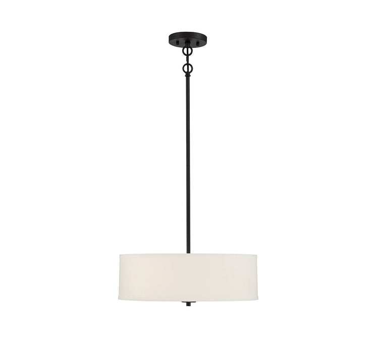 Meridian M70109MBK Three Light Pendant, Matte Black