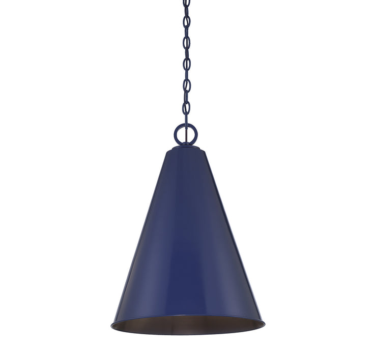 Meridian M70112NBL One Light Pendant, Navy Blue