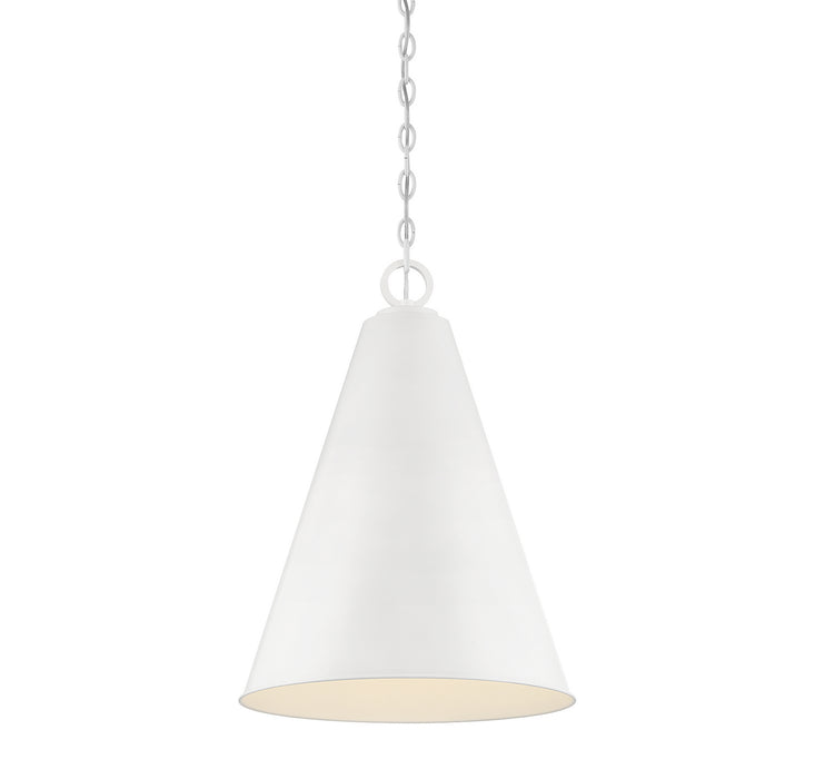 Meridian M70112WH One Light Pendant, White