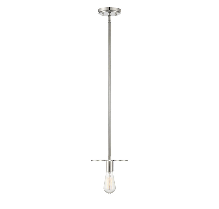Meridian M70113PN One Light Mini Pendant, Polished Nickel