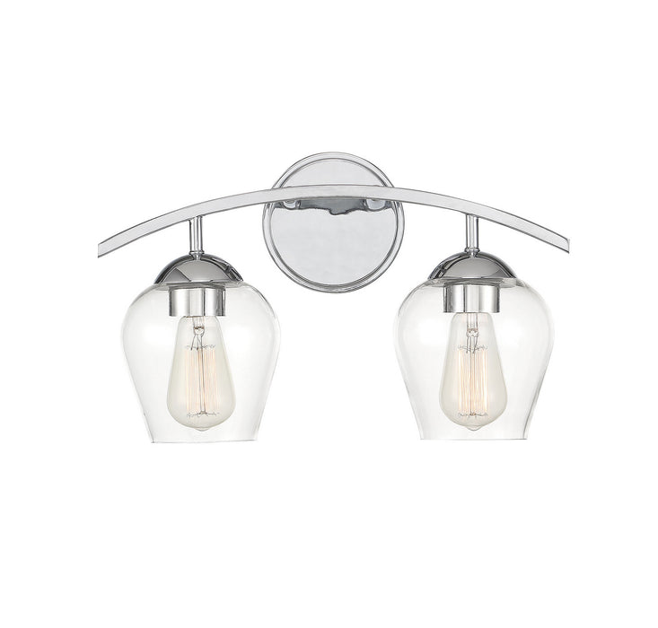 Meridian M80031CH Two Light Bathroom Vanity Light, Chrome