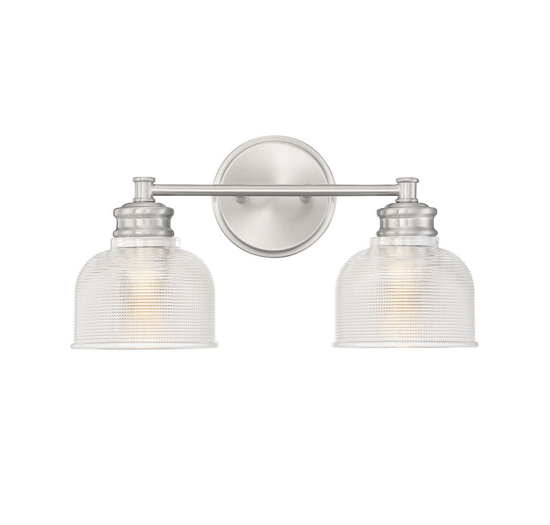 Meridian M80034BN Two Light Bathroom Vanity Light, Brushed Nickel