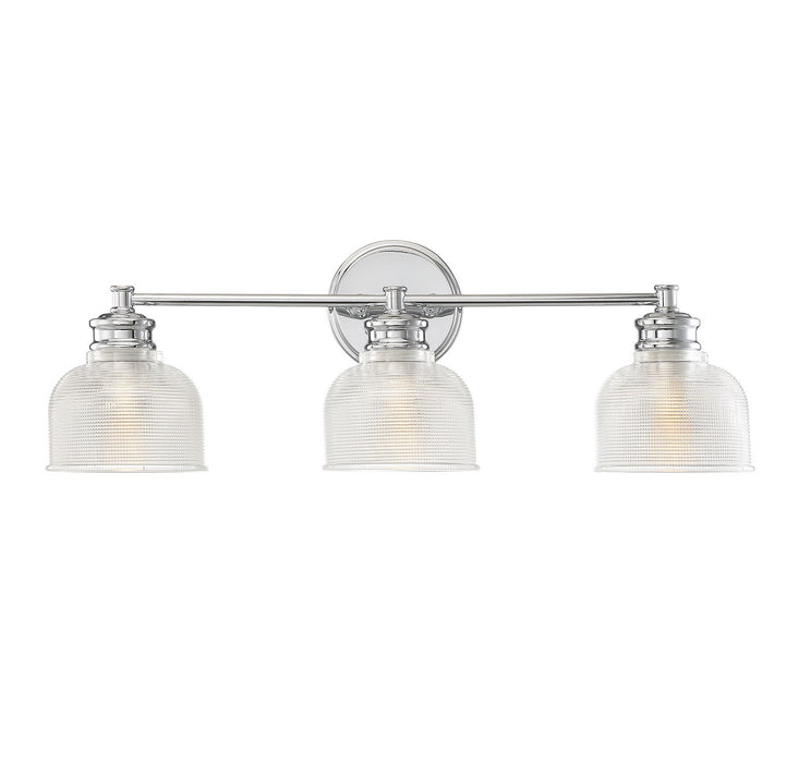 Meridian M80035CH Three Light Bathroom Vanity Light, Chrome