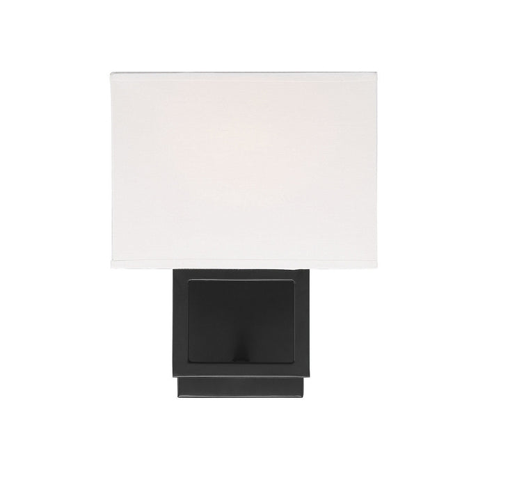Meridian M90009MBK One Light Wall Sconce, Matte Black