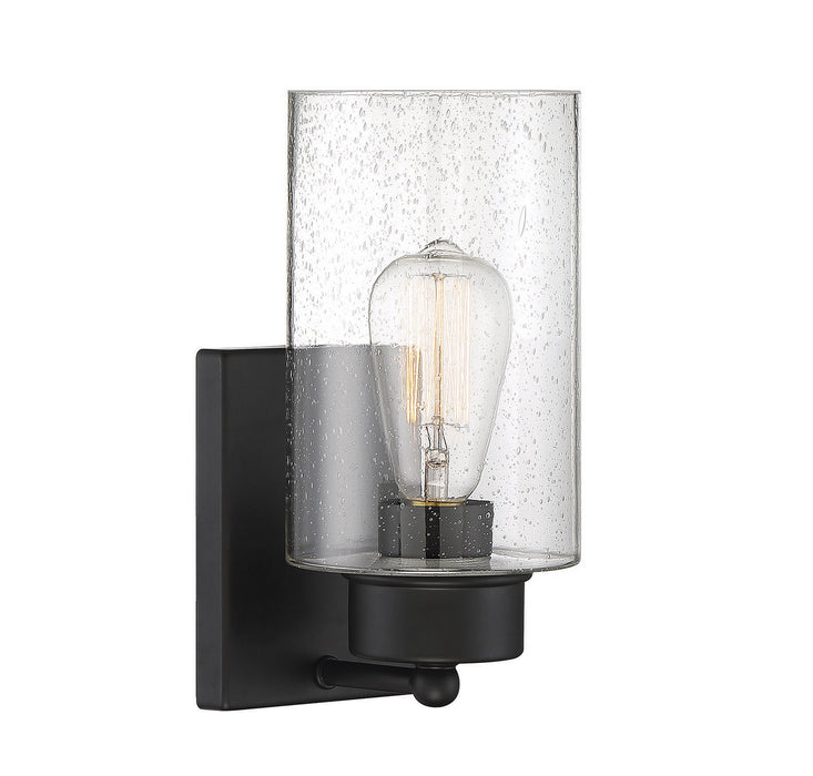Meridian M90013MBK One Light Wall Sconce, Matte Black