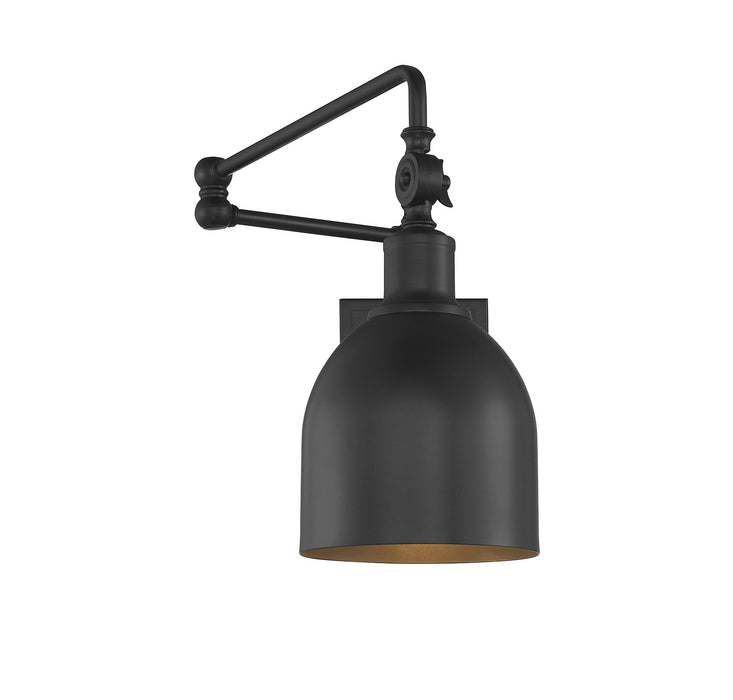 Meridian M90019MBK One Light Wall Sconce, Matte Black