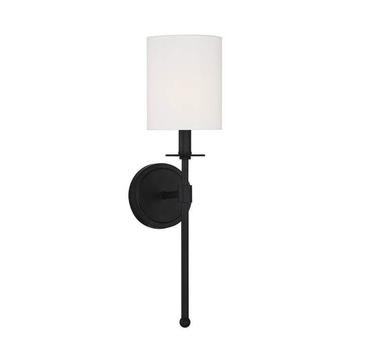 Meridian M90057MBK One Light Wall Sconce, Matte Black