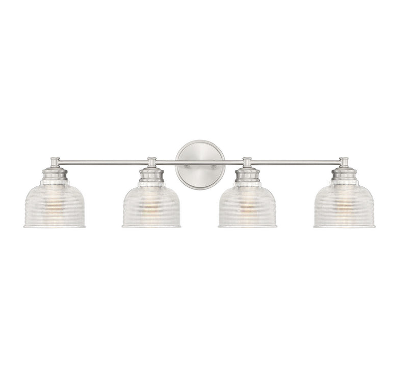 Meridian M80036BN Four Light Bathroom Vanity Light, Brushed Nickel
