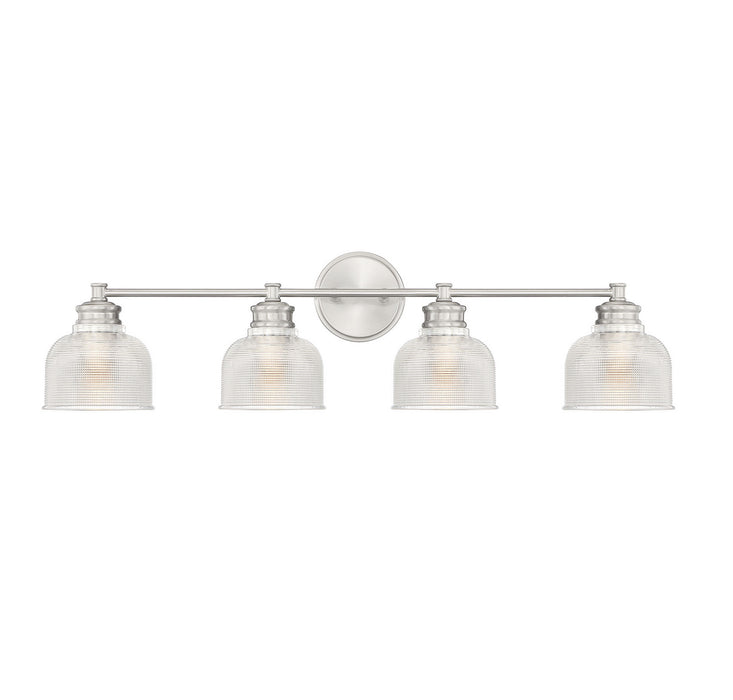 Meridian M80036BN Four Light Bathroom Vanity Light, Brushed Nickel