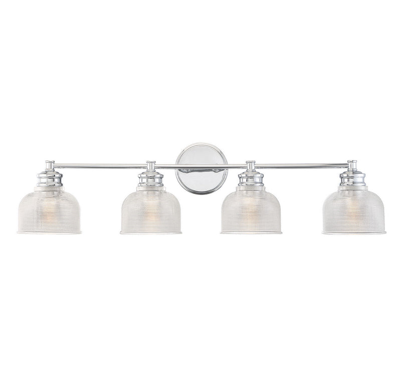 Meridian M80036CH Four Light Bathroom Vanity Light, Chrome