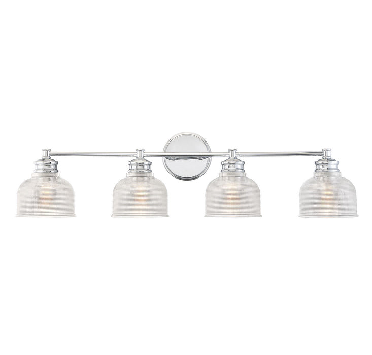 Meridian M80036CH Four Light Bathroom Vanity Light, Chrome